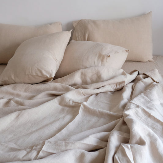 Natural Linen Pillowcases & Duvet Covers