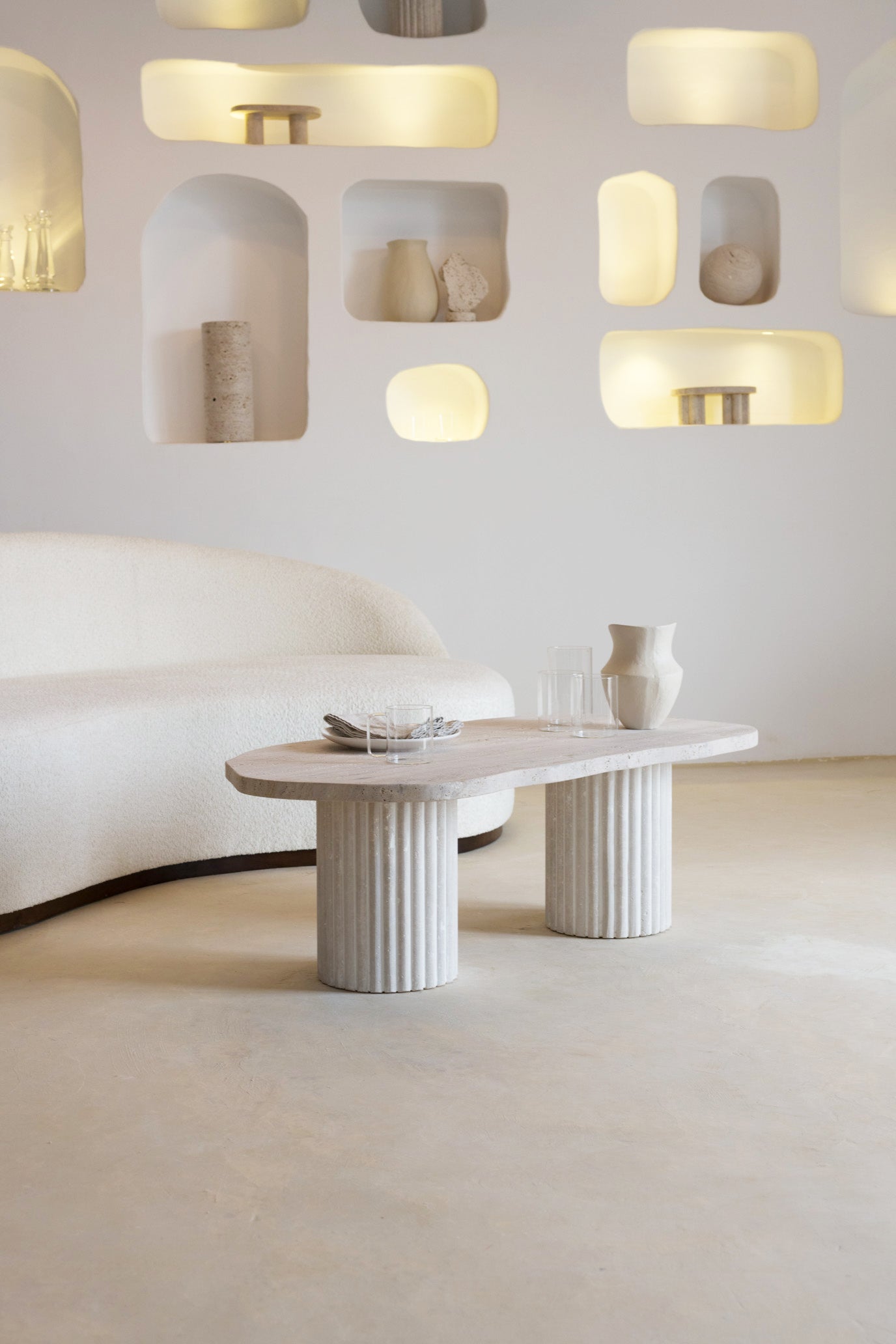 Table Basse En Marbre Travertin - VENUS