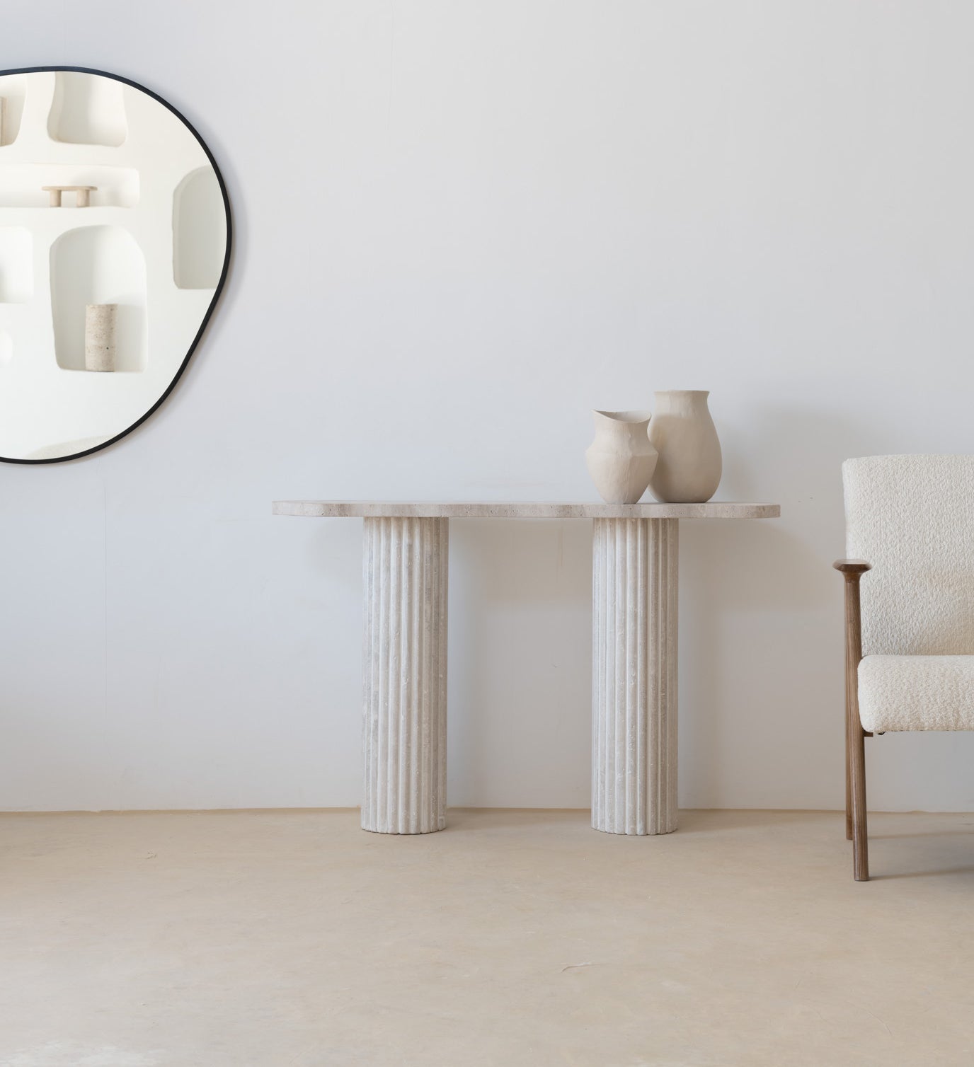 Console en Marbre Travertin - VENUS
