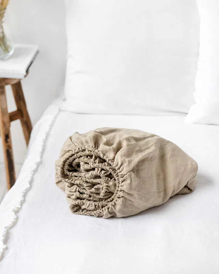 Linen Fitted Sheet - 160x200 CM