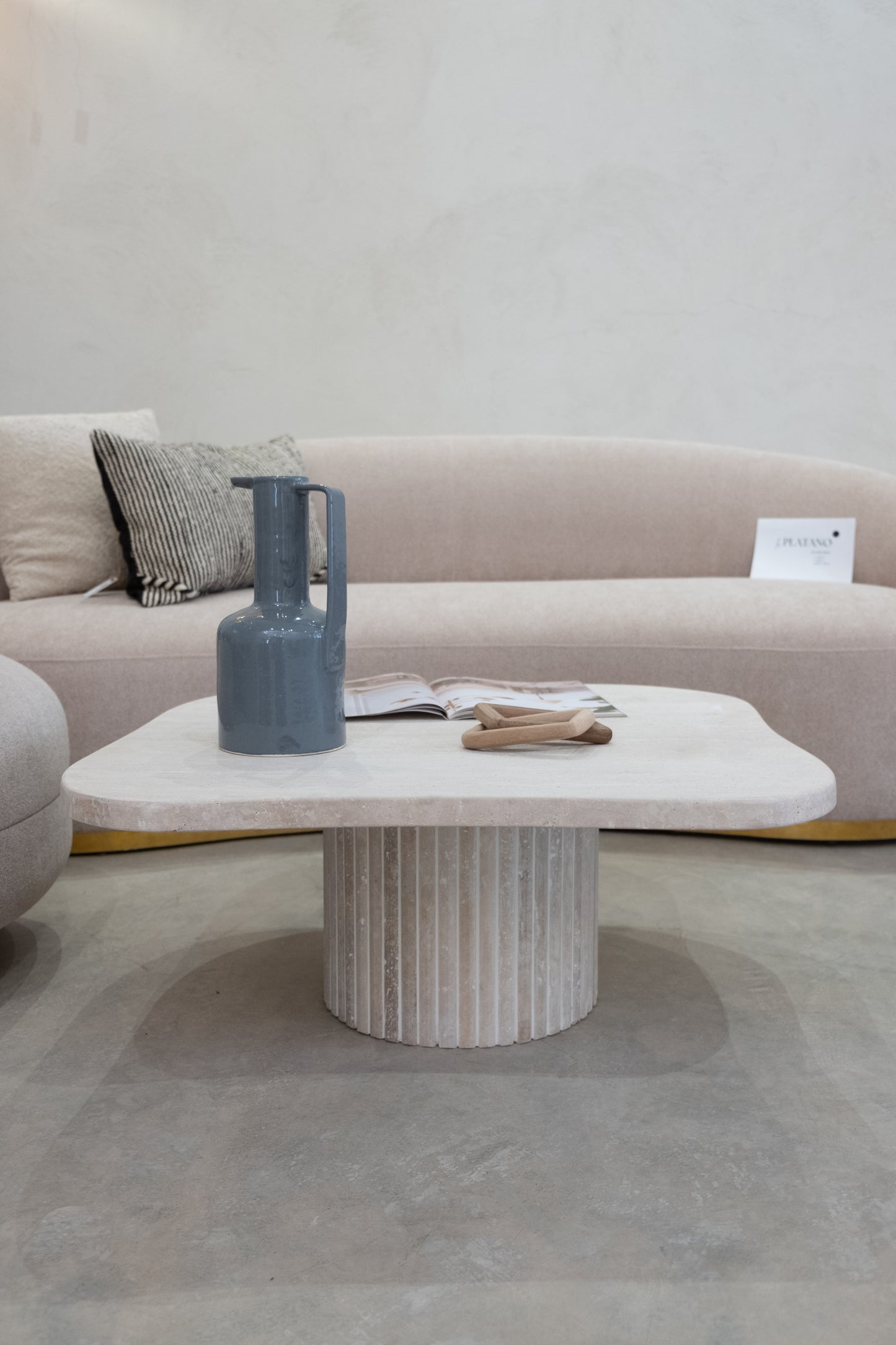 Table Basse en Marbre Travertin - ATHENA