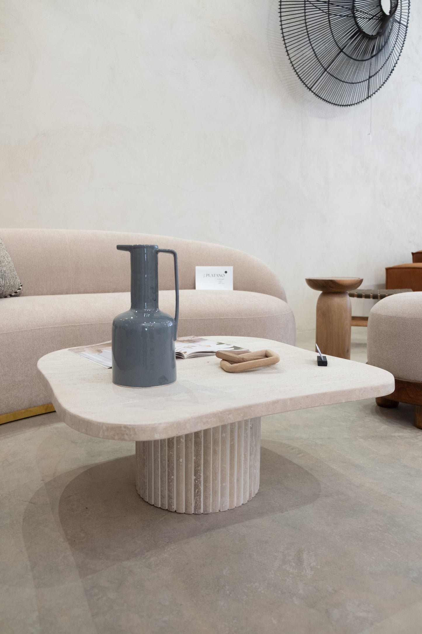 Table Basse en Marbre Travertin - ATHENA
