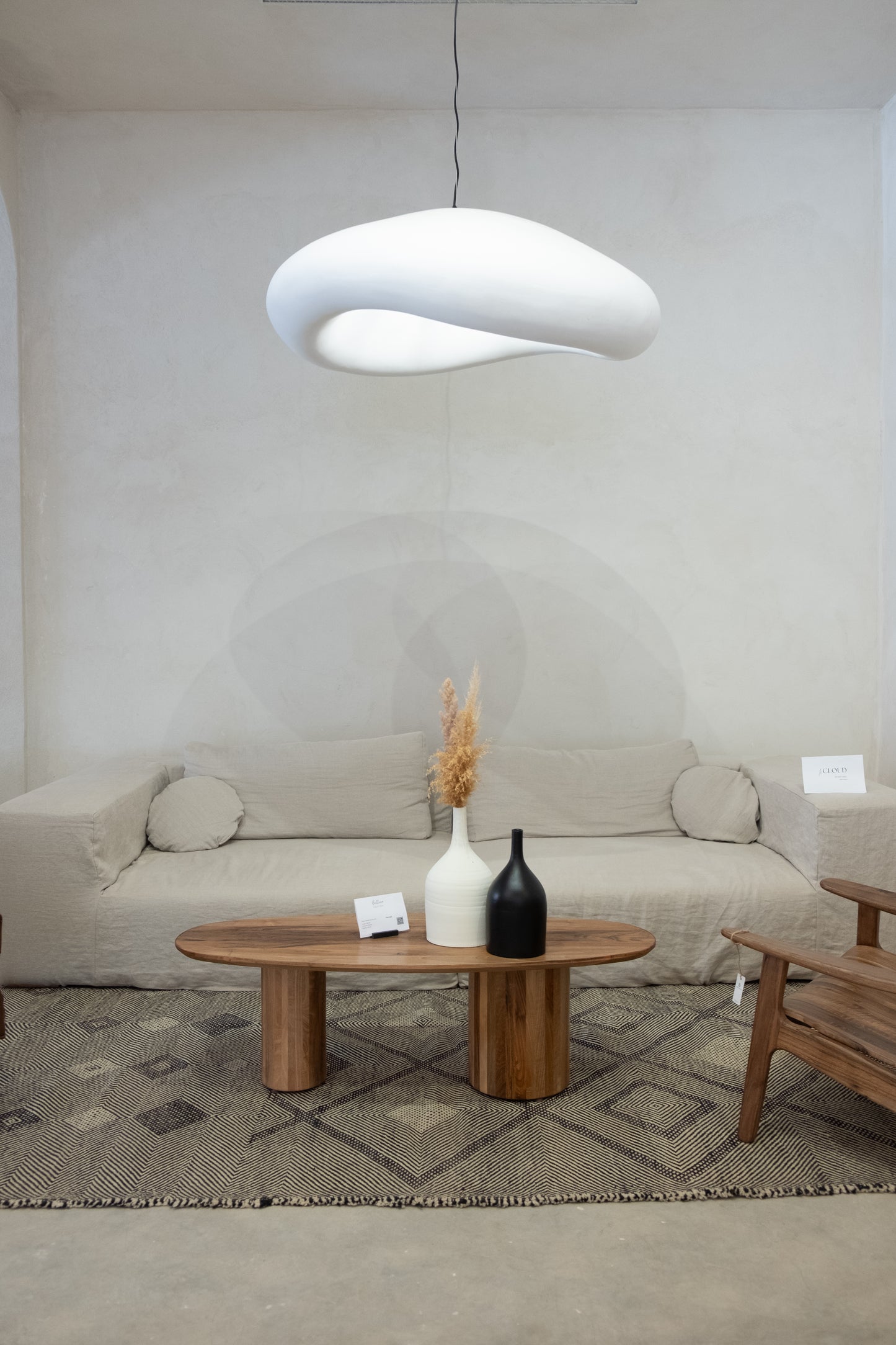 Table Basse Ovale en Noyer