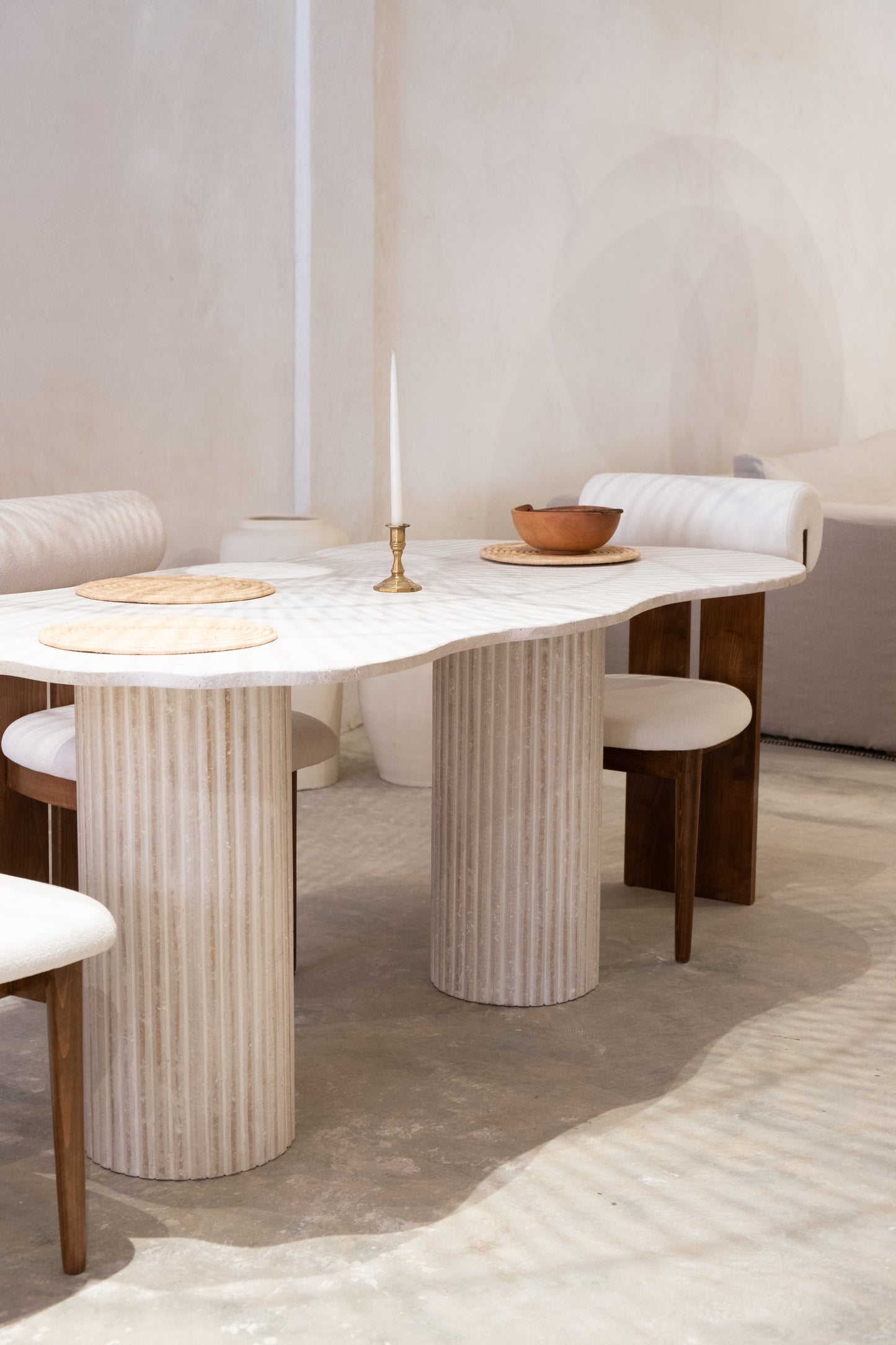 Table de Salle à Manger en Marbre Travertin - VENUS