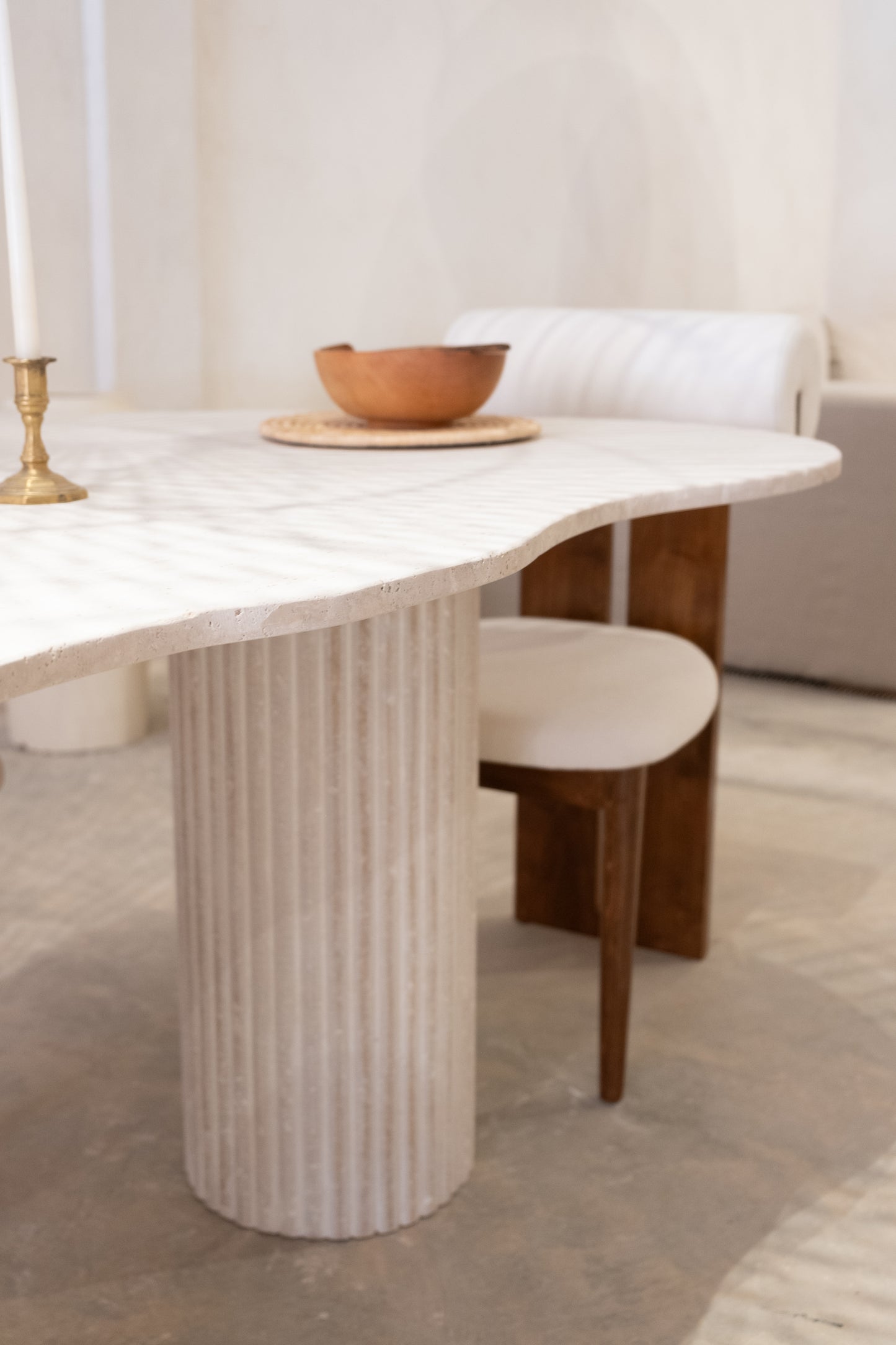 Table de Salle à Manger en Marbre Travertin - VENUS