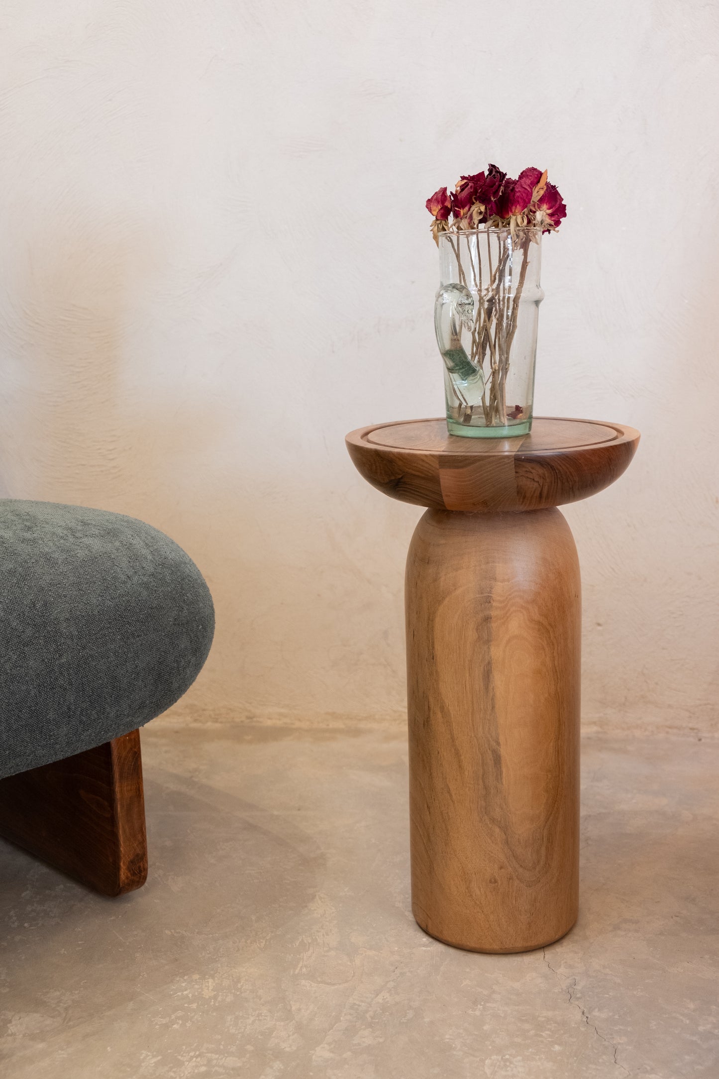 Table d'Appoint Ronde en Noyer - HEVEA