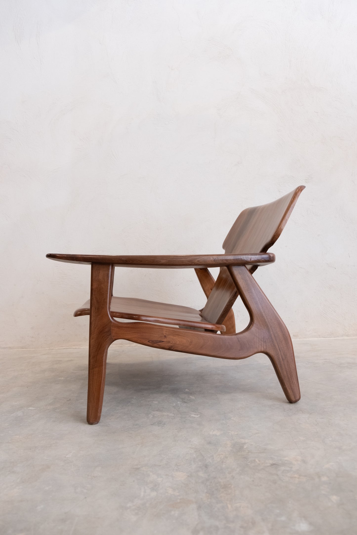 Fauteuil Lounge en Noyer
