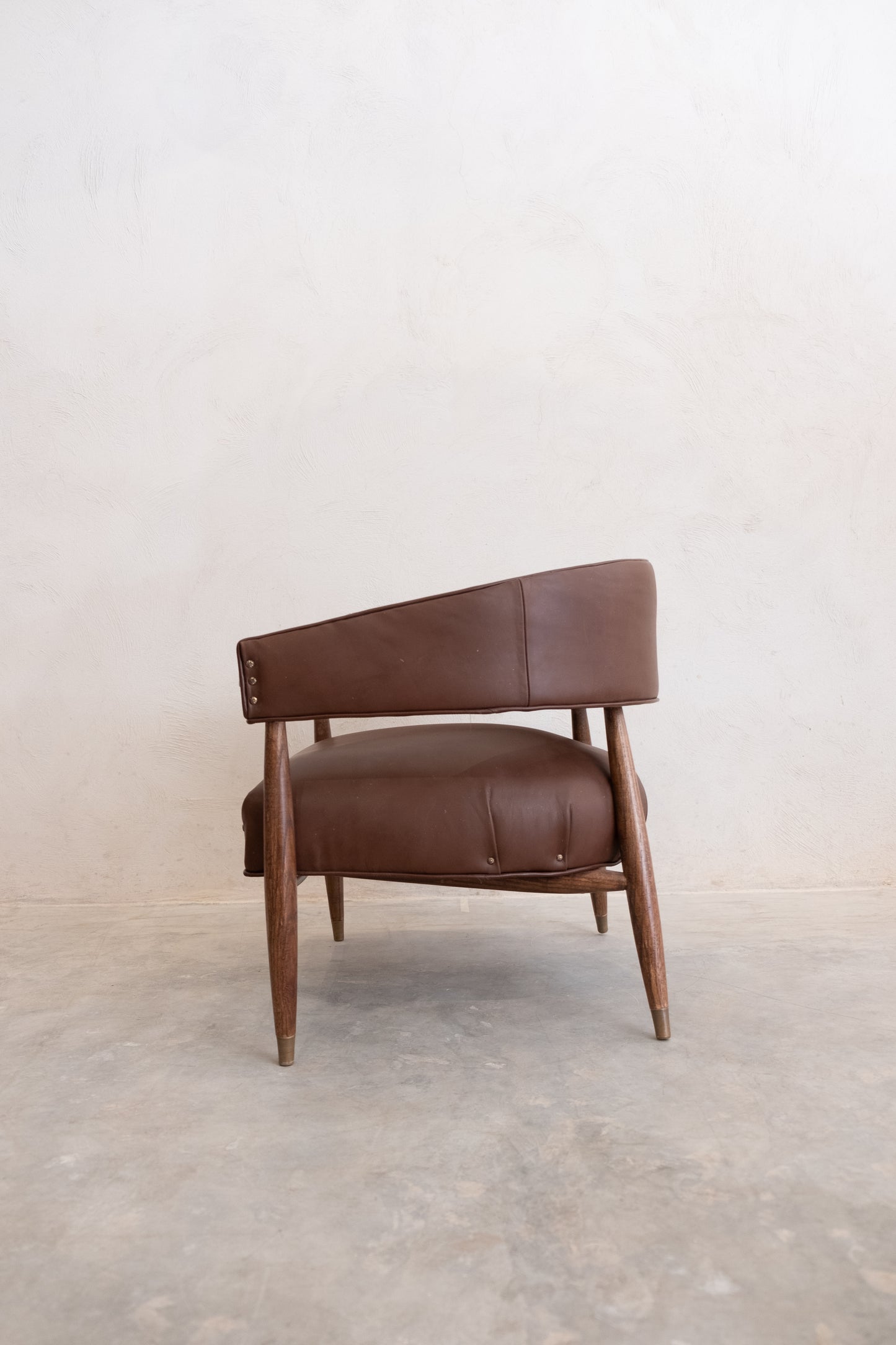 Fauteuil Lounge en Cuir Naturel - HERITAGE