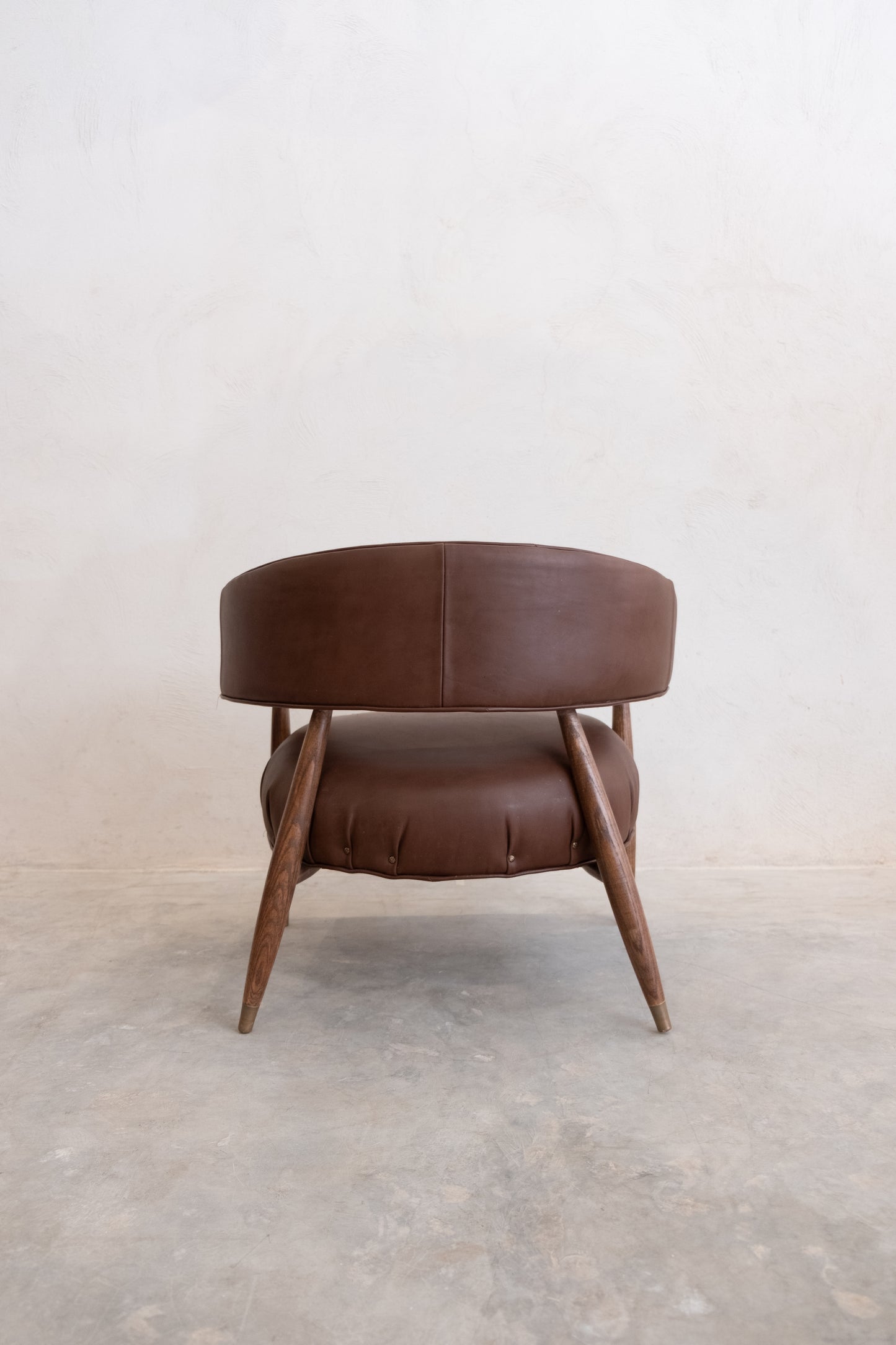 Fauteuil Lounge en Cuir Naturel - HERITAGE