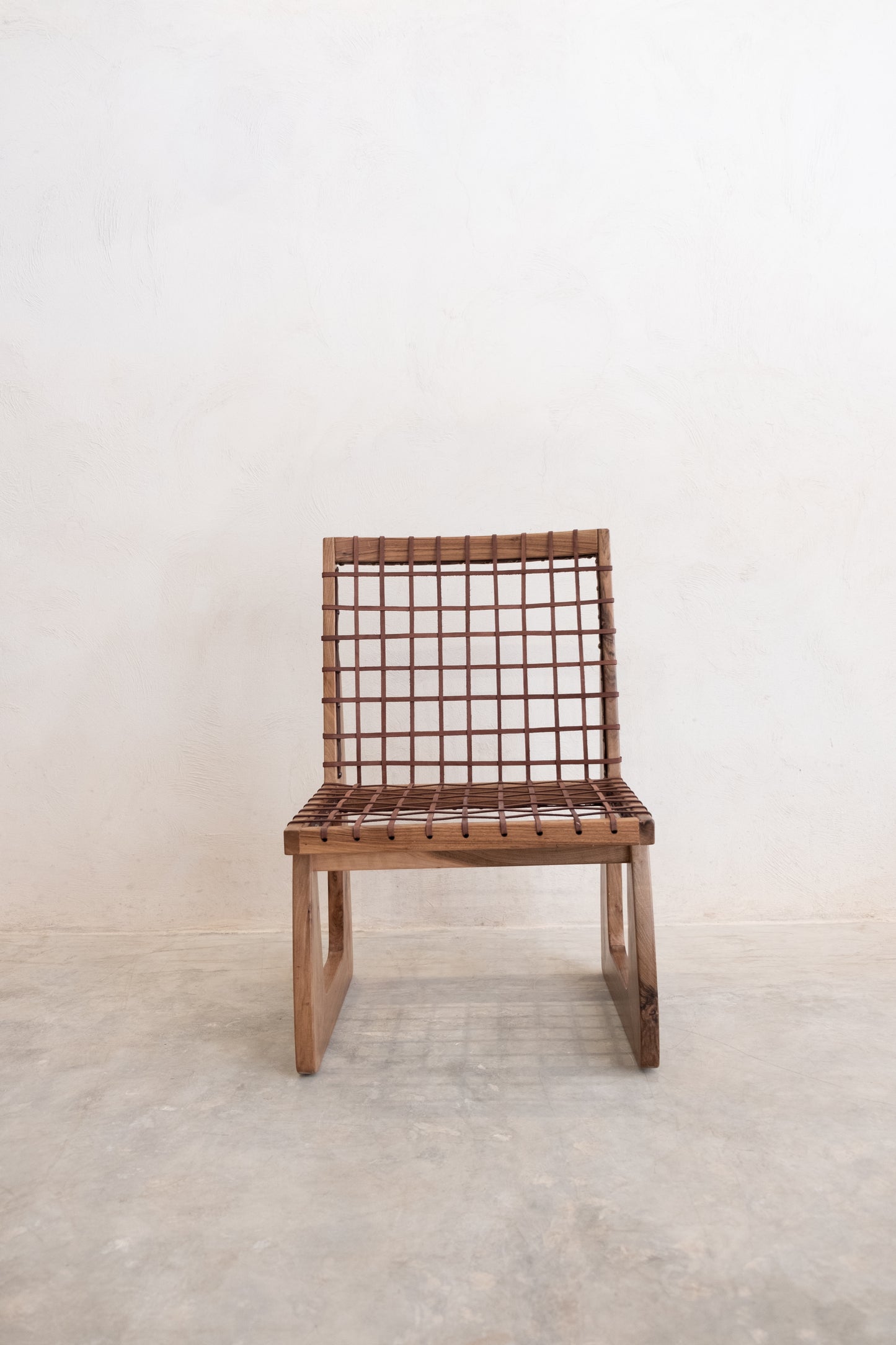 Chaise de Salle à Manger en Noyer et Cuir Naturel