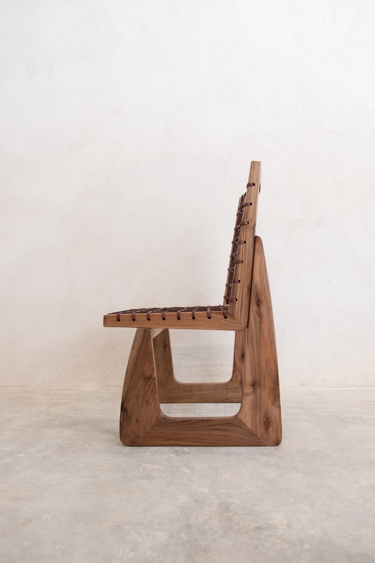 Chaise de Salle à Manger en Noyer et Cuir Naturel